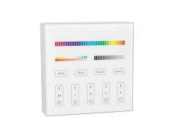 Mando Pared Controlador RF Monocolor, RGB, RGBW, CCT, RGB+CCT. hasta 4 zonas