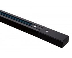Carril Bifásico 1 metro Negro para foco LED