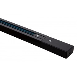 Carril Bifásico 1 metro Negro para foco LED
