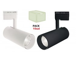 Foco Carril Monofásico LED COB 30W 25º, Caja 10 Ud x 14,50€/ud