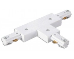 Unión T Carril Bifásico Blanco