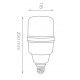 Lámpara LED AP T120 E40 40W