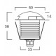Foco Baliza LED exterior IP67 empotrar 3W 12/24VDC 3 Salidas