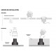 Foco Baliza LED exterior IP67 empotrar 3W 12/24VDC 3 Salidas