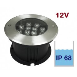 Foco LED exterior IP68 empotrar 12W 12V