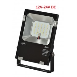 Foco LED exterior PRO 12V-24V DC 20W IP65 Negro