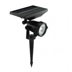 Foco LED Solar exterior jardín con piqueta 5W Blanco Cálido