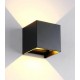 Aplique LED exterior IP65 superficie pared CUBIC 10W CCT 1100Lm Negro