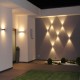 Aplique LED exterior IP65 superficie pared CUBIC 10W CCT 1100Lm Negro