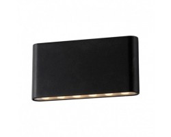 Aplique LED exterior IP65 superficie pared RP 12W 1300Lm Negro