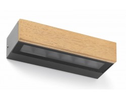 Aplique LED exterior IP65 superficie pared 13W 1000Lm Madera Teka