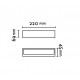 Aplique LED exterior IP65 superficie pared 16W 900Lm Aluminio Pulido
