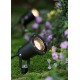 Foco exterior Visera jardín con piqueta IP65 C73 Negro para GU10