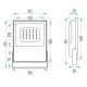 Foco LED exterior PRO 12V-24V DC 20W IP65 Blanco