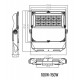 Foco Proyector LED exterior SLIM 150W IP-66 Asimétrico ASI2 Regulable 1-10V
