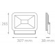 Foco Proyector LED exterior Slim IPAD Blanco 50W IP65 SMD