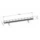 Foco LED exterior bañador pared lineal 36W 24V 1000mm RGB-DMX