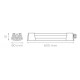 Regleta estanca LED IP65 PC 600mm 20W 2000Lm