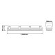 Pantalla estanca para 1 tubos LED de 1200mm, conexión 1 lado