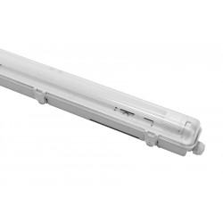 Pantalla estanca para 1 tubo LED de 1500mm, conexión 1 lado