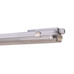 Pantalla estanca Policarbonato ECO para 1 tubo LED de 600mm, conexión 1 lado