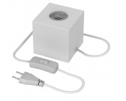 Lámpara Sobresmesa E27 CUBE Blanco