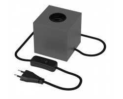 Lámpara Sobresmesa E27 CUBE Cemento