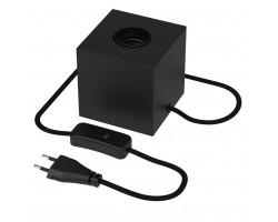 Lámpara Sobresmesa E27 CUBE Negro
