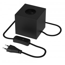 Lámpara Sobresmesa E27 CUBE Negro