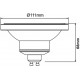 Lámpara LED AR111 GU10 12W 230V 36º 960lm