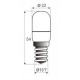 Lámpara LED Tubular E14 OPAL 0,3W