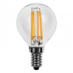 Lámpara LED Esferica Clara E14 4W Filamento 2700ºK