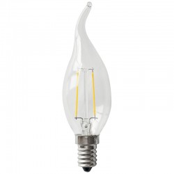 Lámpara LED Vela Clara Flama E14 4W Filamento 2700ºK
