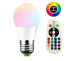 Lámpara LED Standard A70 E27 10W RGB-WW con mando distancia