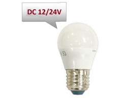 Lámpara LED Esferica E27 12/24V DC 5W Opal