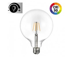 Lámpara LED Globo 125mm Clara E27 7W Filamento 2700ºK CRI90 Regulable