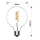 Lámpara LED Globo 95mm Gold E27 4W 2200ºk Filamento Espiral Vertical