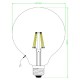 Lámpara LED Globo 125mm Gold E27 7W Filamento 2500ºK CRI90 Regulable