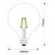Lámpara LED Globo 125mm Clara E27 2W Filamento 2700ºK