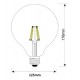Lámpara LED Globo 125mm Gold E27 4W Filamento 2200ºK
