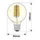 Lámpara LED Globo G95 Gold E27 Filamento 6W 806lm CCT Wifi+Bluetooth, para Smartphone y control voz