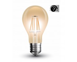 Lámpara LED Standard Gold E27 Filamento 6W 2200ºK 500lm Regulable