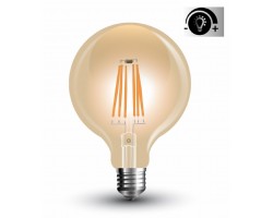Lámpara LED Globo 125mm Gold E27 6W Filamento 2700ºK Regulable