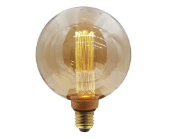 Lámpara LED Globo 125mm Gold E27 3,5W Filamento 1800ºK Filamento ZZ regulable
