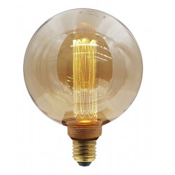 Lámpara LED Globo 125mm Gold E27 3,5W Filamento 1800ºK Filamento ZZ regulable