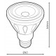 Lámpara LED PAR20 COB E27 8W 230V