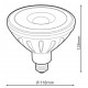 Lámpara LED PAR38 COB E27 16,5W 230V Blanco Cálido