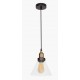 Lámpara Colgante Vintage Copa Cristal con p/lampara E27, cable y florón