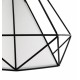 Lámpara Colgante Vintage estructura metálica Negra Diamante con pantalla y p/lampara E27 con cable y florón