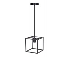 Lámpara Colgante Vintage estructura metálica Cubo E27 con cable y florón